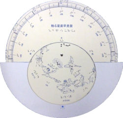 Snapshot of a tactile star chart.